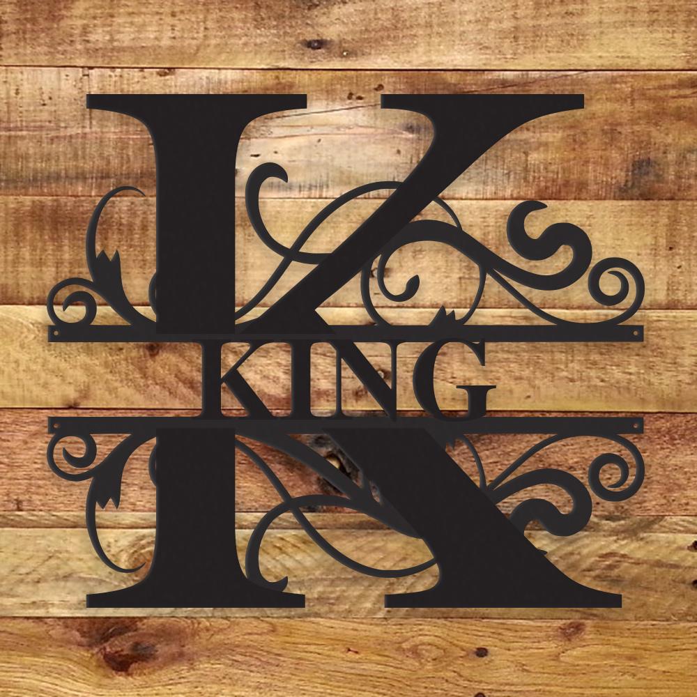 Fancy Monogram - Metal Wall Art/Decor